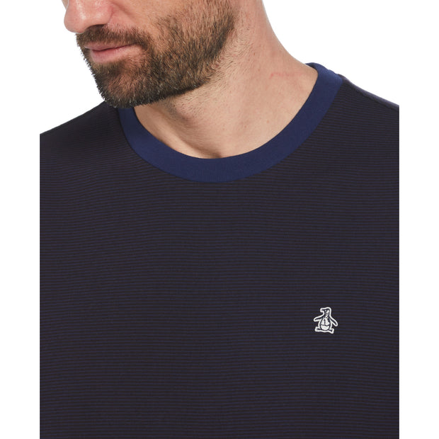 Micro Stripe T-Shirt In Medieval Blue