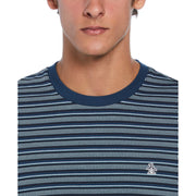 All Over Striped T-Shirt In Dark Sapphire