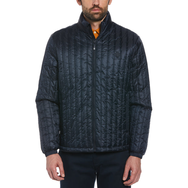 Recycled Polyester Quilted Jacket In Dark Sapphire