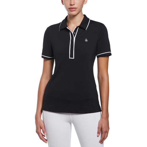 Women's Performance Veronica Short Sleeve Golf Polo Shirt In Caviar