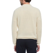 Mesh Sweater Polo Shirt In Birch