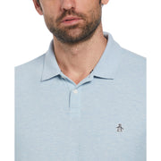 Sticker Pete Daddy Short Sleeve Polo Shirt In Cool Blue Heather