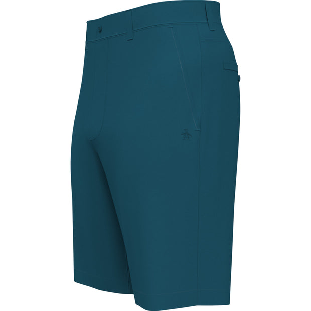 Flat Front Solid Golf Shorts In Corsair