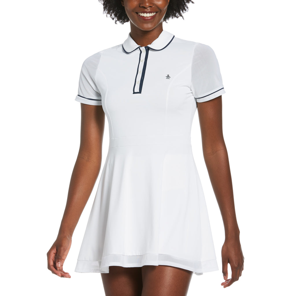 Women's Tennis Veronica Mesh Dress In Bright White – Original Penguin