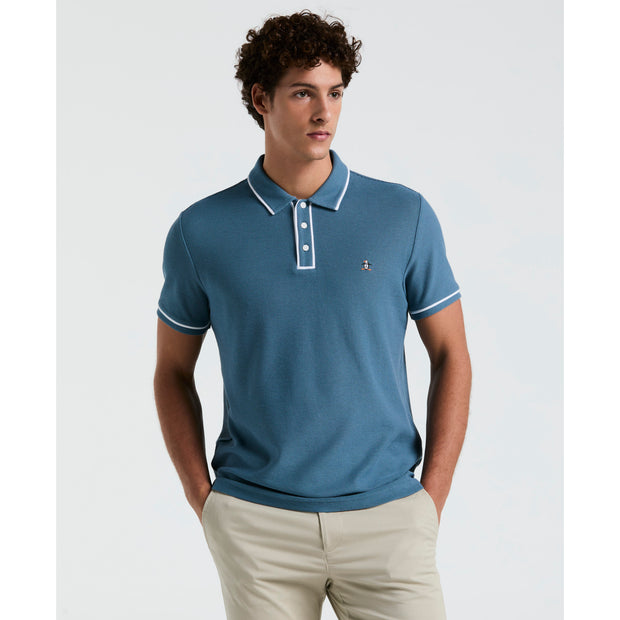 Icons Bentley Mesh Polo Shirt In Copen Blue