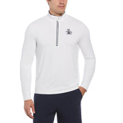 Technical Earl 1/4 Zip Long Sleeve Golf Sweatshirt In Bright White