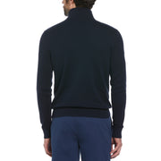 1/4 Zip Tipped Jumper In Dark Sapphire