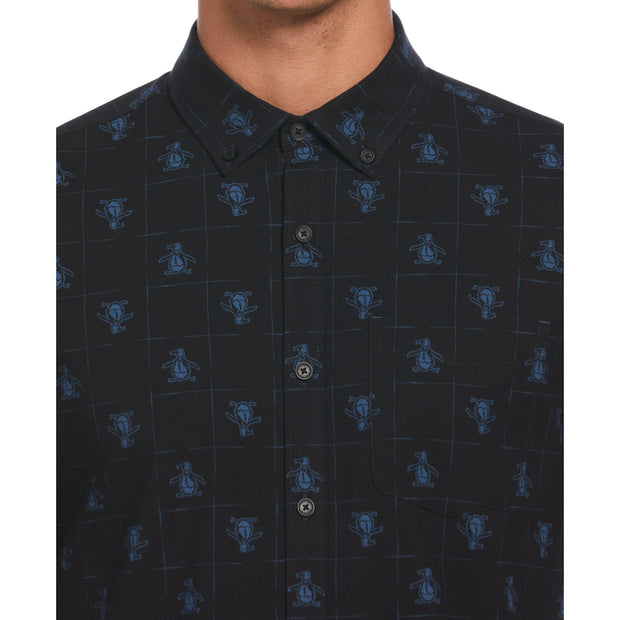 Ecovero™ Blend Pete Print Shirt In True Black