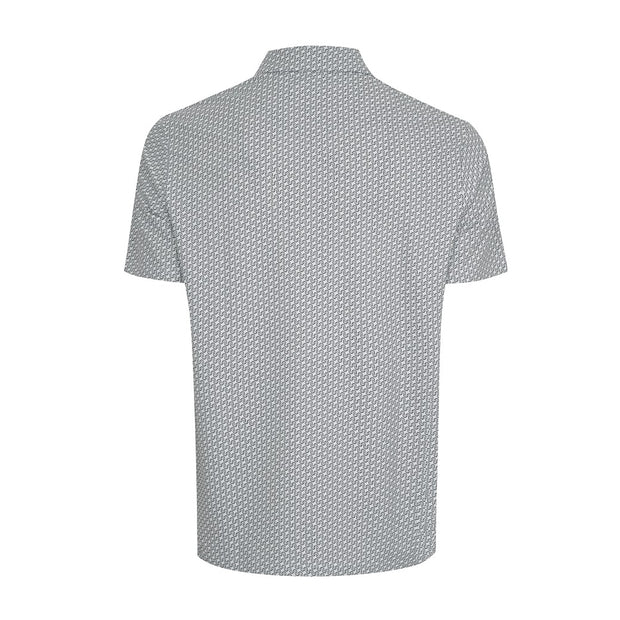 Heritage Geo Print Golf Polo Shirt In Quarry