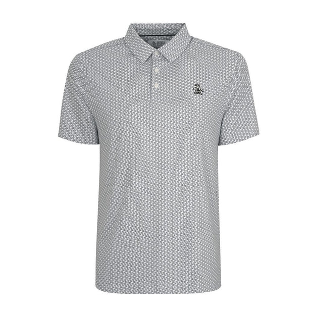 Heritage Geo Print Golf Polo Shirt In Quarry