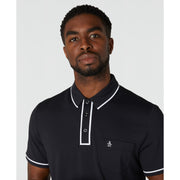 Technical Earl Short Sleeve Golf Polo Shirt In Caviar