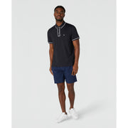 Technical Earl Short Sleeve Golf Polo Shirt In Caviar