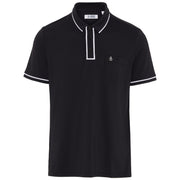 Technical Earl Short Sleeve Golf Polo Shirt In Caviar