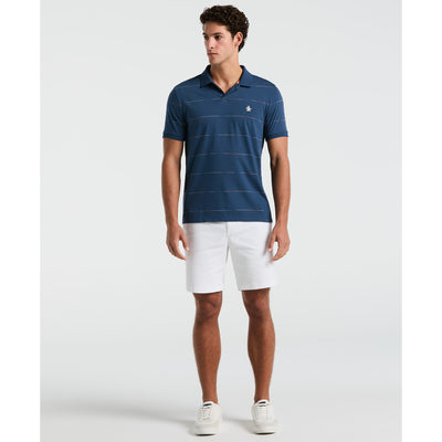 Pride Space Dye Striped Polo Shirt In Sargasso Sea