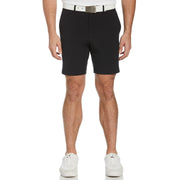 Flat Front Pete Perfomance 8" Golf Shorts In Caviar