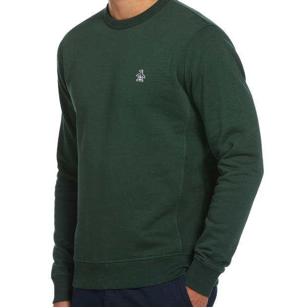 Crew Neck Sticker Pete Fleece Sweatshirt In Sycamore