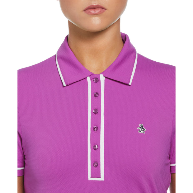 Women's Performance Veronica Short Sleeve Golf Polo Shirt In Purple Cactus Flower