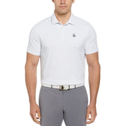 Allover Pete Print Short Sleeve Golf Polo Shirt In Bright White