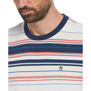 Organic Jersey Allover Striped Tee In Birch