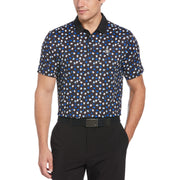 Whimsical Earl Print Golf Polo In Caviar