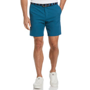 Flat Front Solid Golf Shorts In Corsair