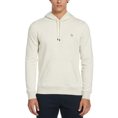 Sticker Pete Pullover Fleece Hoodie In Birch Jasper Heather