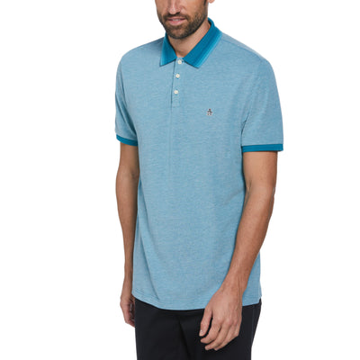 Pique Polo With Tipping In Tahitian Tide