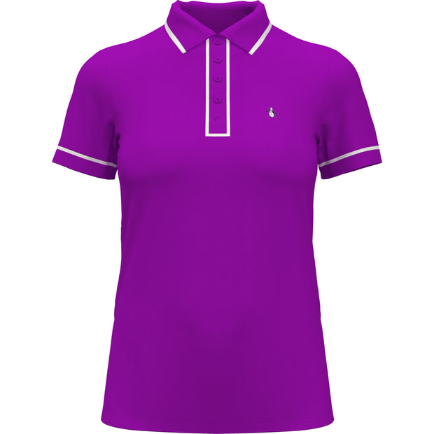 Women's Performance Veronica Short Sleeve Golf Polo Shirt In Purple Cactus Flower