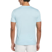 Pin Point Embroidered Pete T-Shirt In Cool Blue