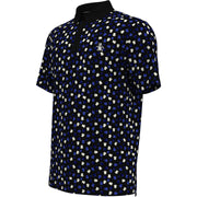 Whimsical Earl Print Golf Polo In Caviar