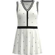 V-Neck Allover Pete Print Tennis Dress In Bright White