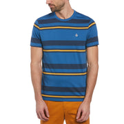 Jersey Auto Stripe T-Shirt In Star Sapphire