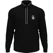 Technical Earl 1/4 Zip Long Sleeve Golf Sweater In Caviar