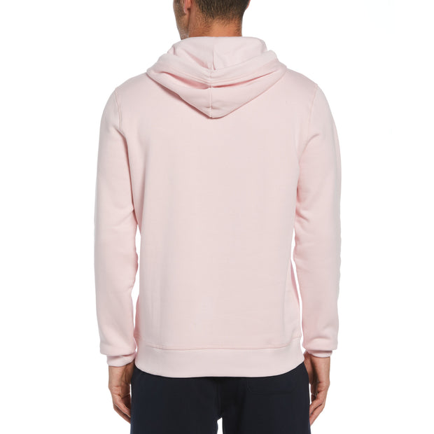 Sticker Pete Pullover Fleece Hoodie In Parfait Pink