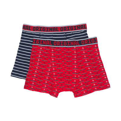 2 Pack Penguin Striped Underwear In Red