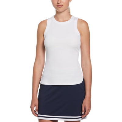 Women's Ribbed Tennis Tank Top In Bright White