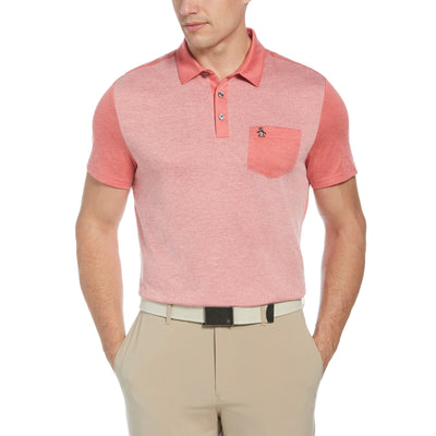 Original Colour Block Golf Polo In Bittersweet