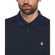 Mini Geo Print Polo Shirt In Medieval Blue