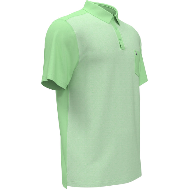 Original Colour Block Golf Polo In Green Ash