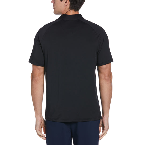 Legacy Gussett Tennis Polo Shirt In Caviar