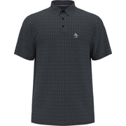 Allover Pete Print Short Sleeve Golf Polo Shirt In Caviar