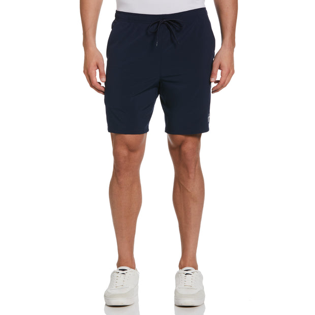 Solid Tennis Shorts In Black Iris