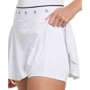 Women's 13" Essential Pete Elastic Waistband Tennis Skort In Bright White