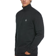 Sticker Pete Fleece Organic Cotton Quarter Zip Sweatshirt In Dark Charcoal Heather