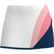 Colour Block Side Pleated 13" Tennis Skort In Bright White