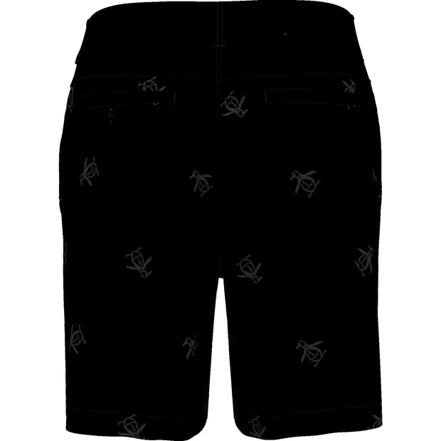 Pete Embroidered Flat Front Golf Shorts In Caviar