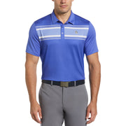 Jack’s Stripe Print Golf Polo Shirt In Amparo Blue