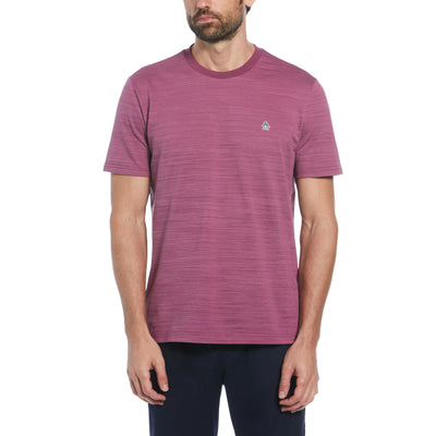 Cotton Slub Pique Fashion Tee In Amaranth