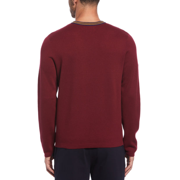 Sticker Pete Cotton Sweater In Red | Original Penguin®