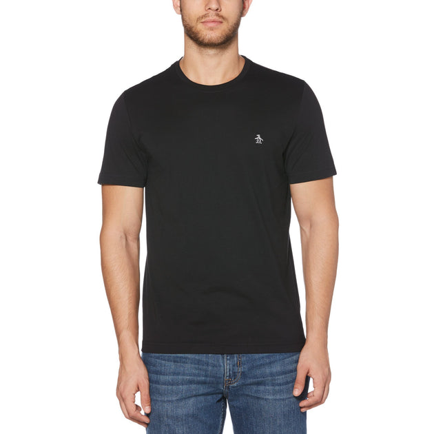 Pin Point Organic Cotton T-Shirt In Black | Original Penguin®